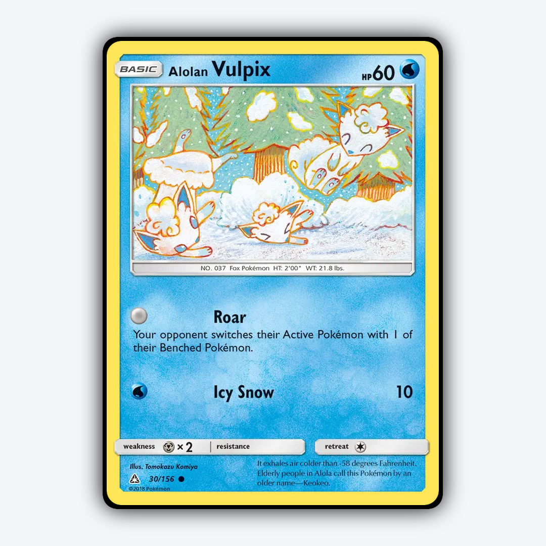 Alolan Vulpix 030/156 - Ultra Prism Set - Card Rug