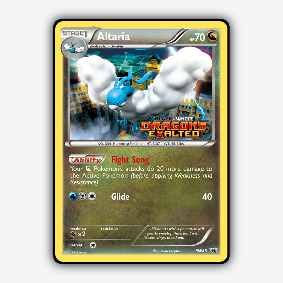 Altaria #48 - BW Black Star Promos Set - Card Rug