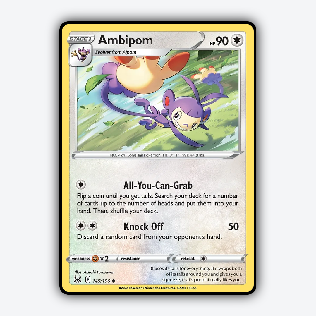 Ambipom 145/196 - Lost Origin Set - Card Rug