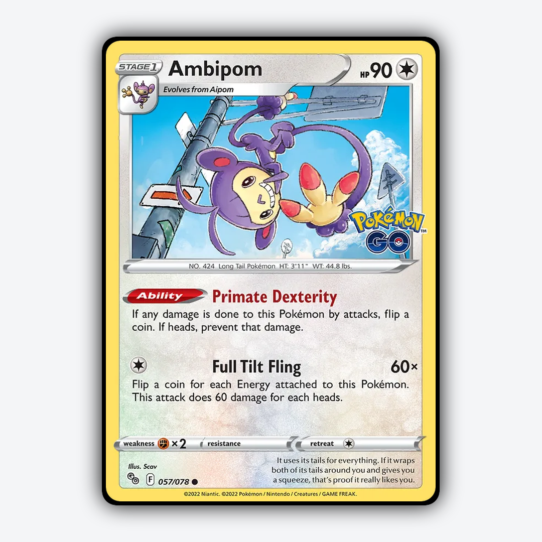 Ambipom 057/78 - Pokémon GO Set - Card Rug