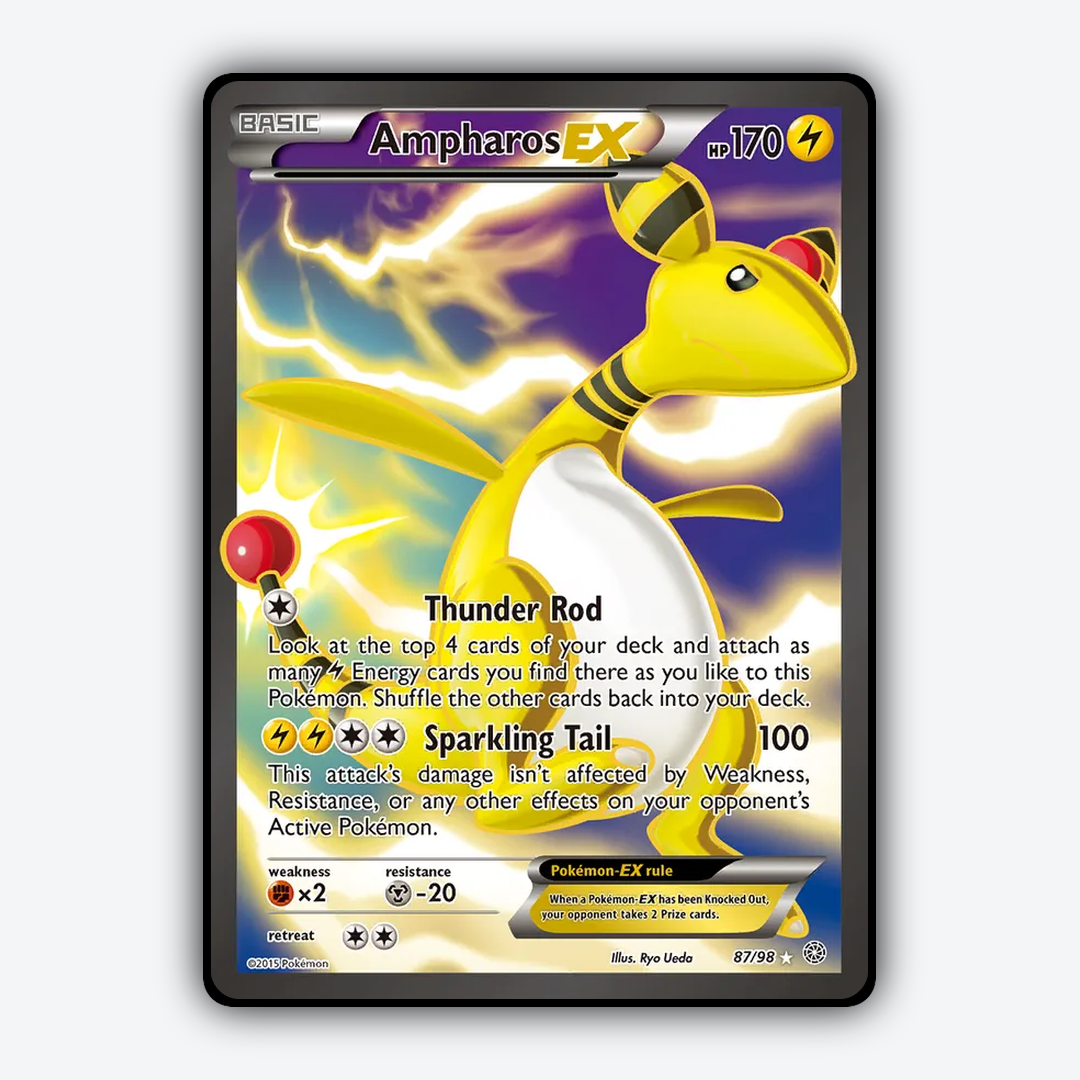 Ampharos-EX 087/98 - Ancient Origins Set - Card Rug