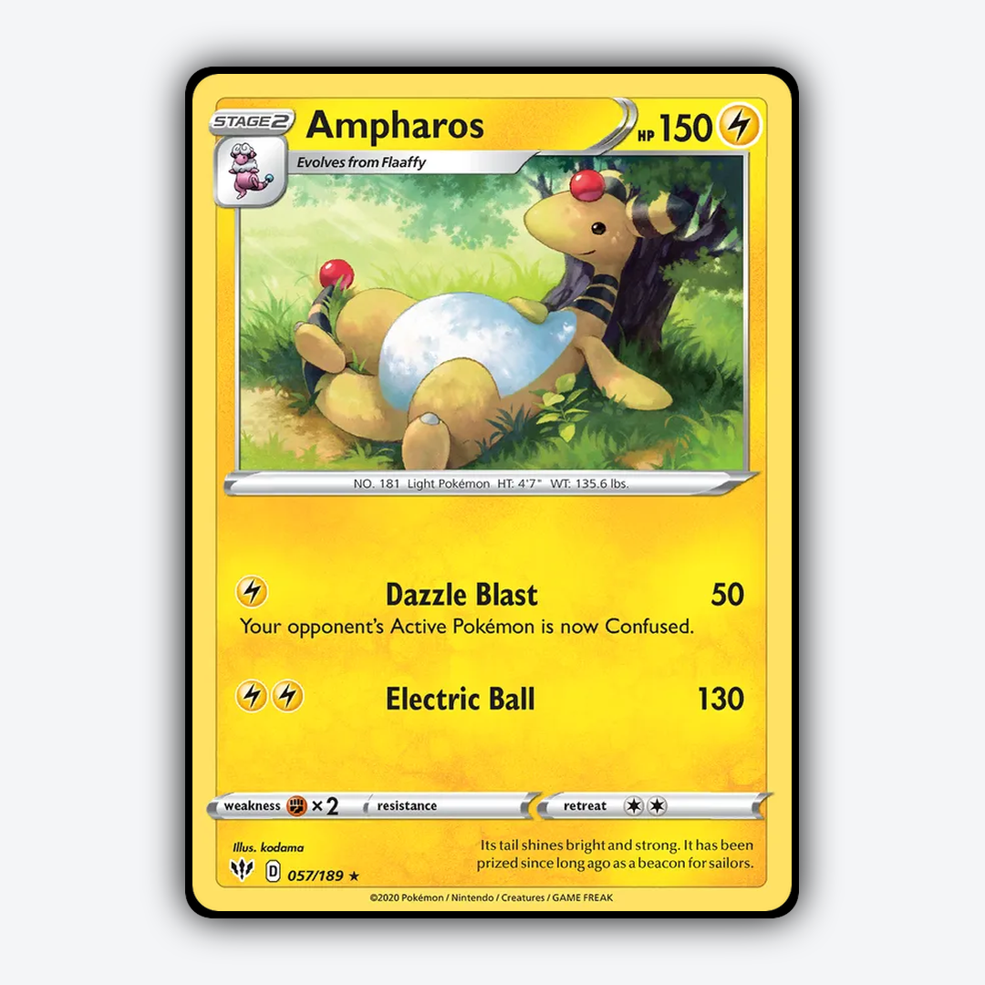 Ampharos 057/189 - Darkness Ablaze Set - Card Rug