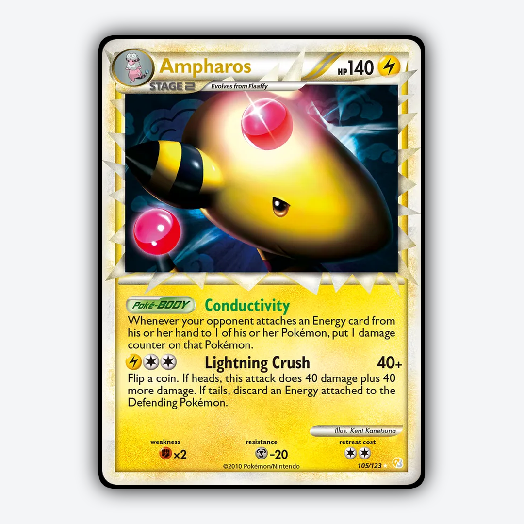 Ampharos 105/123 - HeartGold & SoulSilver Set - Card Rug