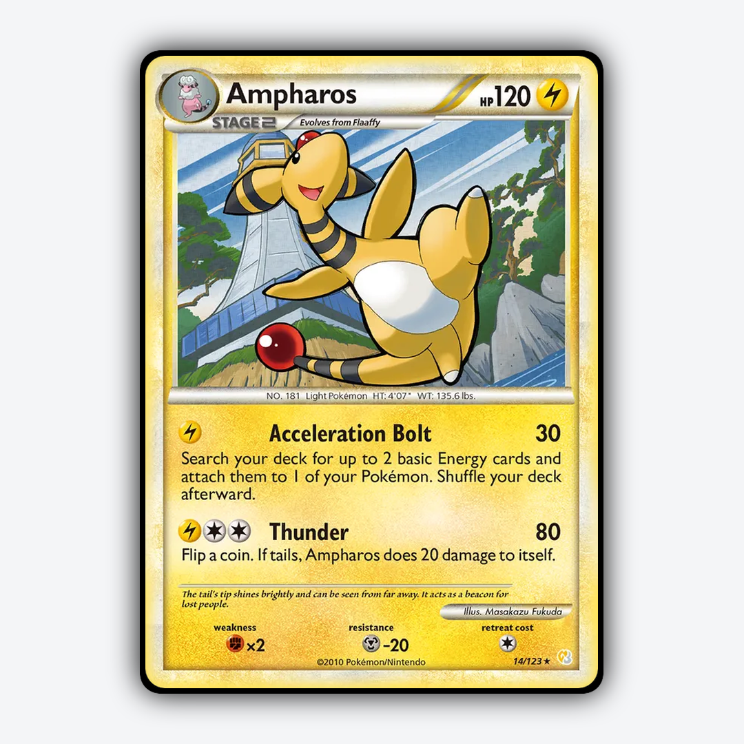 Ampharos 014/123 - HeartGold & SoulSilver Set - Card Rug