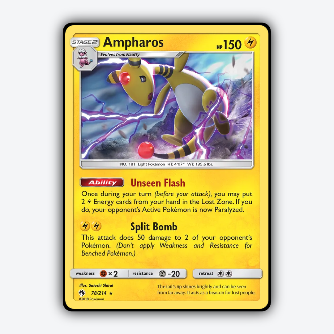 Ampharos 078/214 - Lost Thunder Set - Card Rug