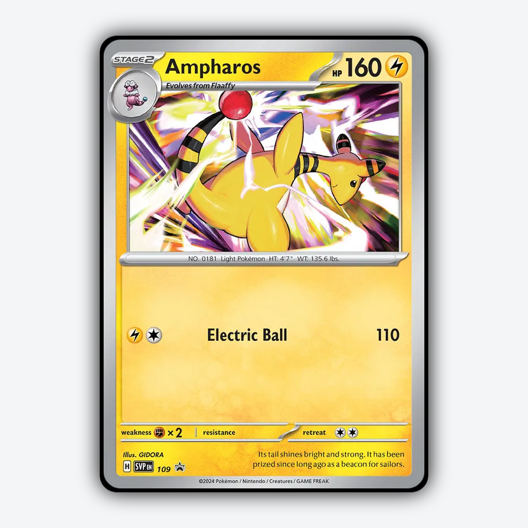 Ampharos #109 - Scarlet & Violet Black Star Promos Set - Card Rug