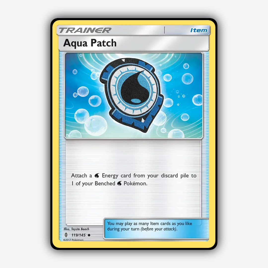 Aqua Patch 119/145 - Guardians Rising Set - Card Rug