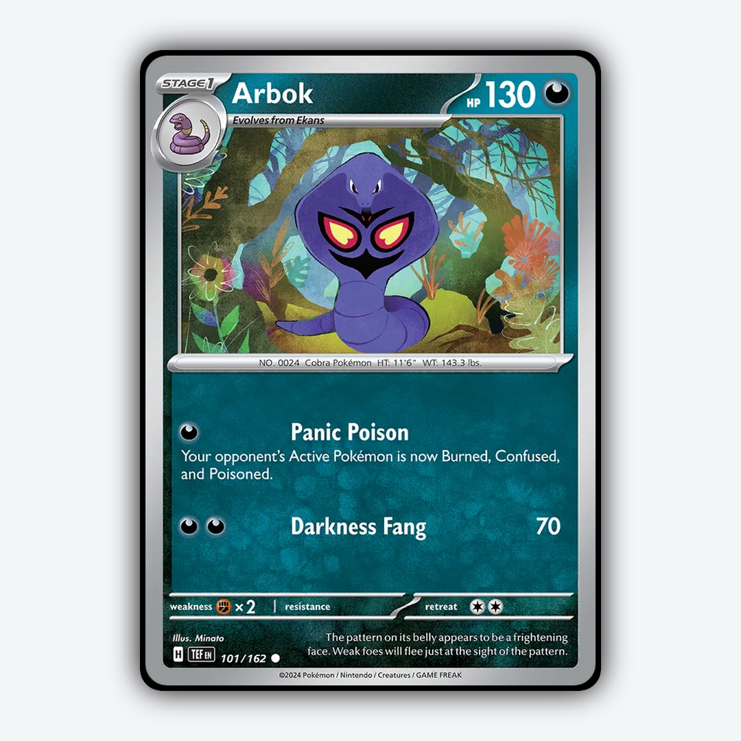 Arbok 101/162 - Temporal Forces Set - Card Rug