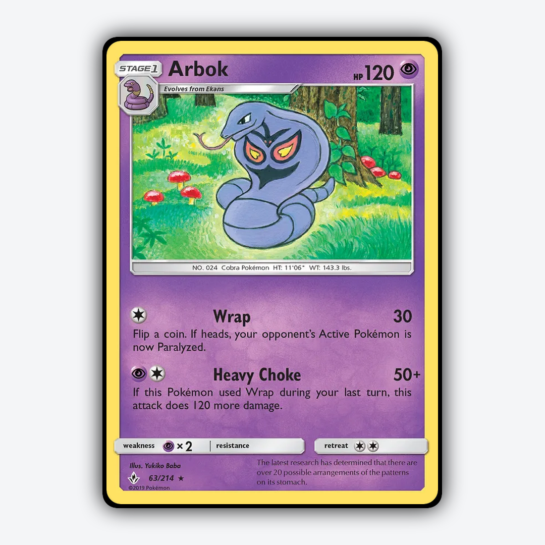 Arbok 063/214 - Unbroken Bonds Set - Card Rug