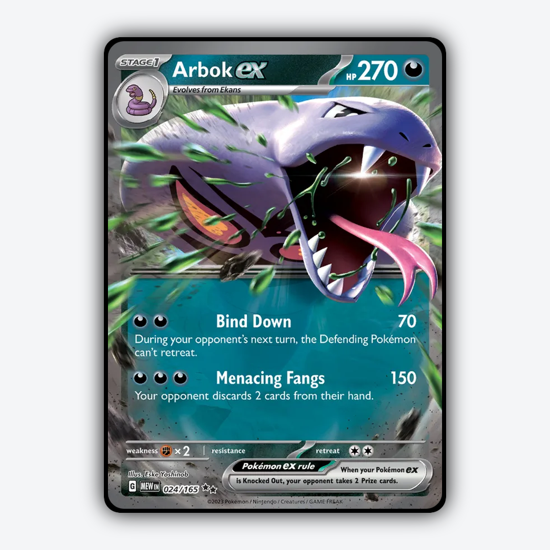 Arbok ex #24 - 151 Set - Card Rug