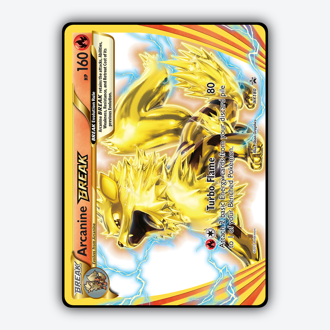 Arcanine BREAK #180 - XY Black Star Promos Set - Card Rug