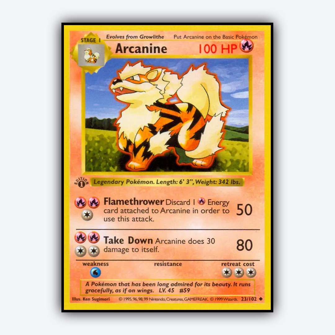 Arcanine #23 - Base Set - Card Rug