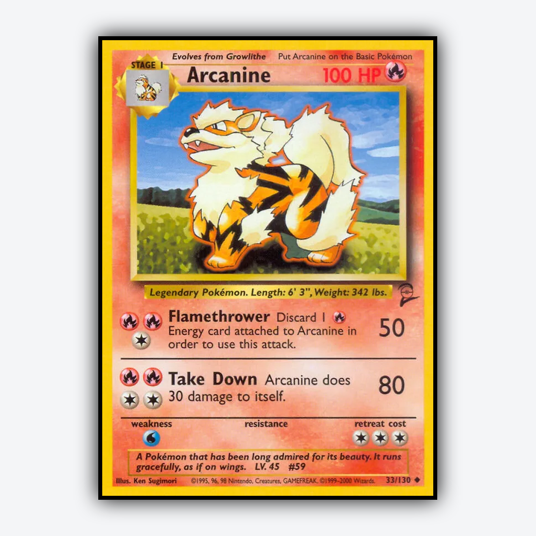 Arcanine 033/130 - Base Set 2 Set - Card Rug