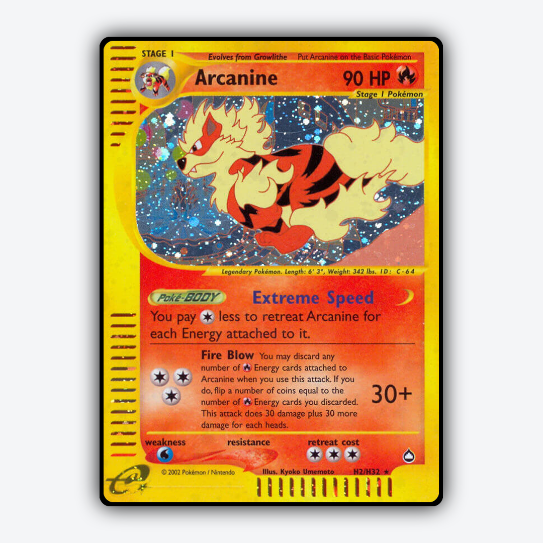 Arcanine H002/147 - H002/147 Aquapolis Set - Card Rug