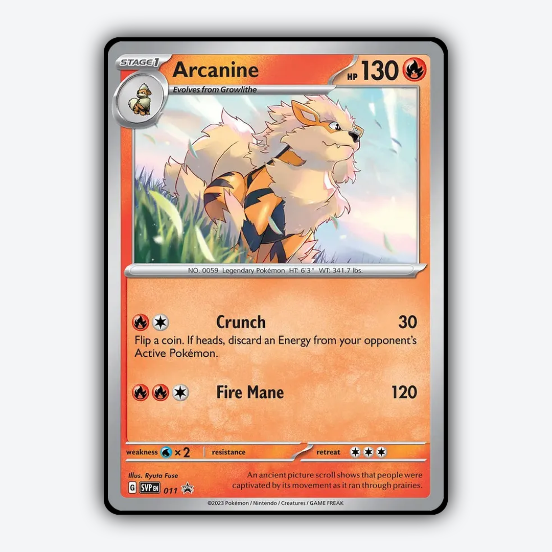 Arcanine #11 - Scarlet & Violet Black Star Promos Set - Card Rug