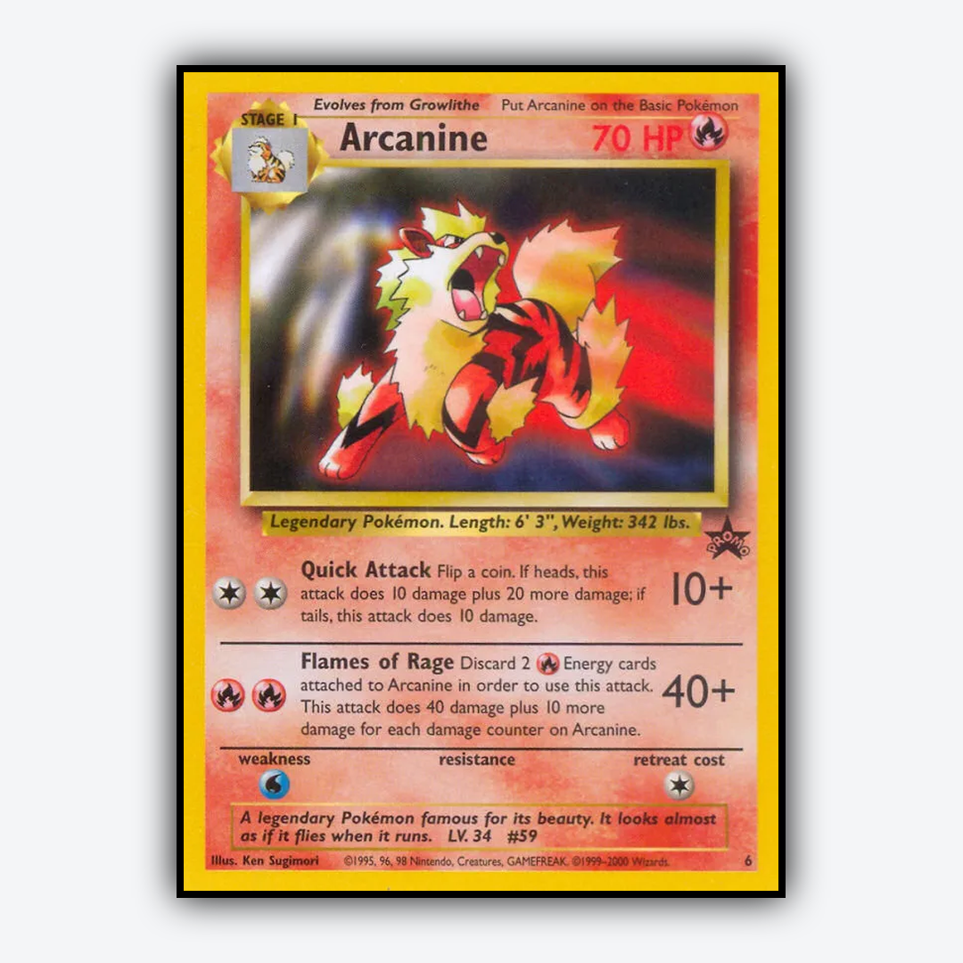 Arcanine #6 - Wizards Black Star Promos Set - Card Rug