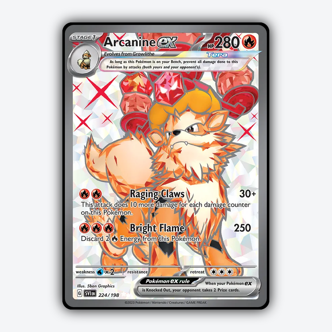 Arcanine ex 224/198 - Scarlet & Violet Set - Card Rug