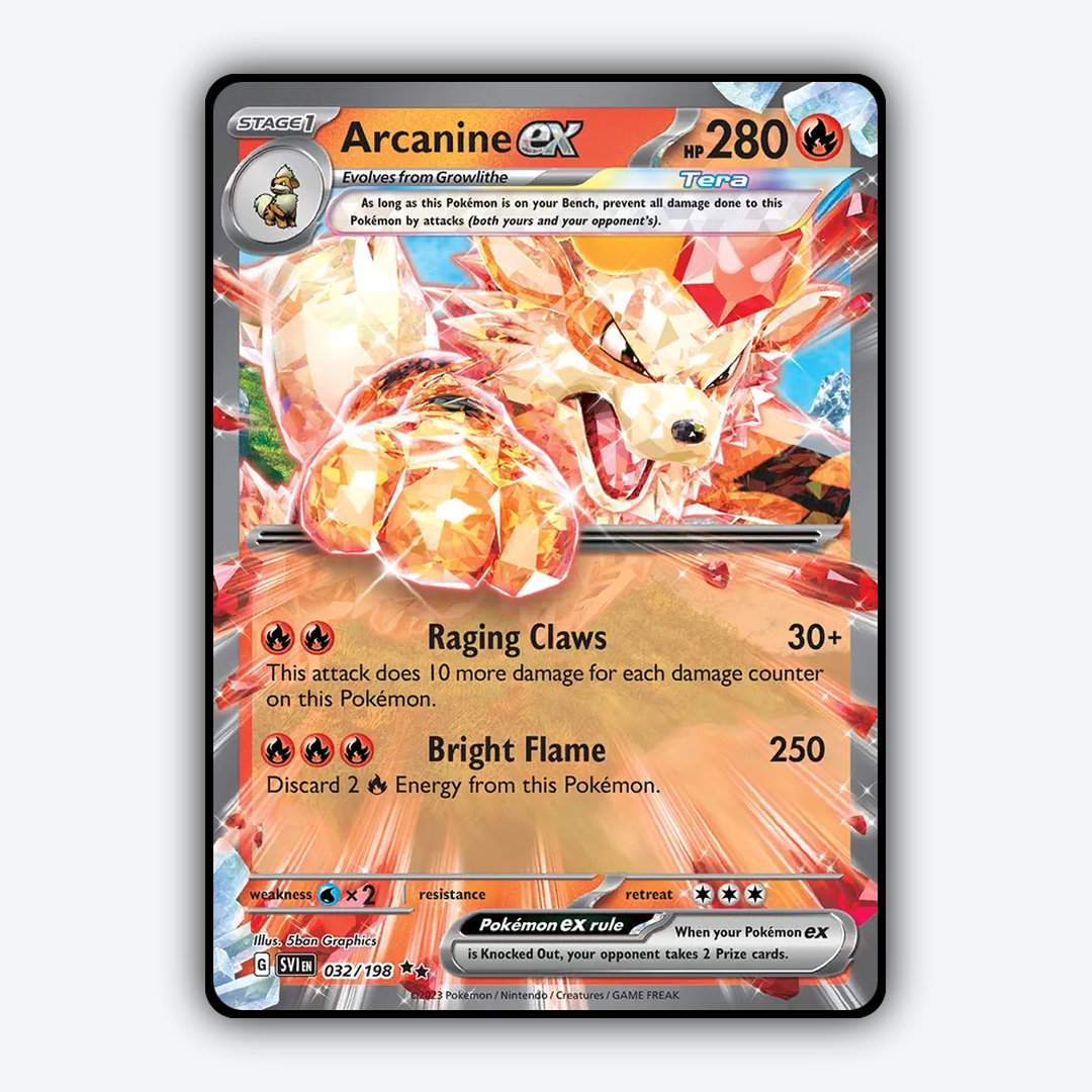 Arcanine ex 032/198 - Scarlet & Violet Set - Card Rug