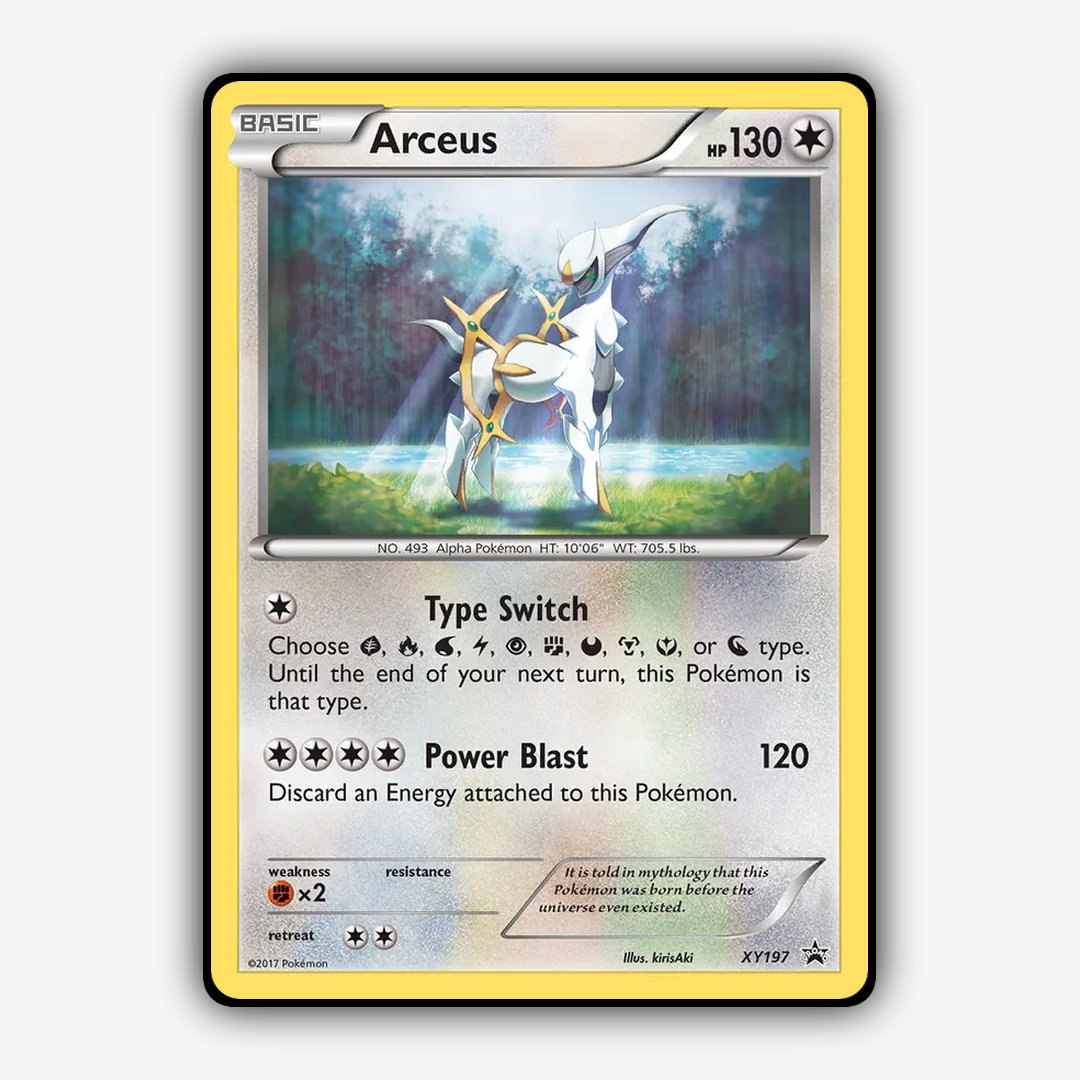Arceus #197 - XY Black Star Promos Set - Card Rug