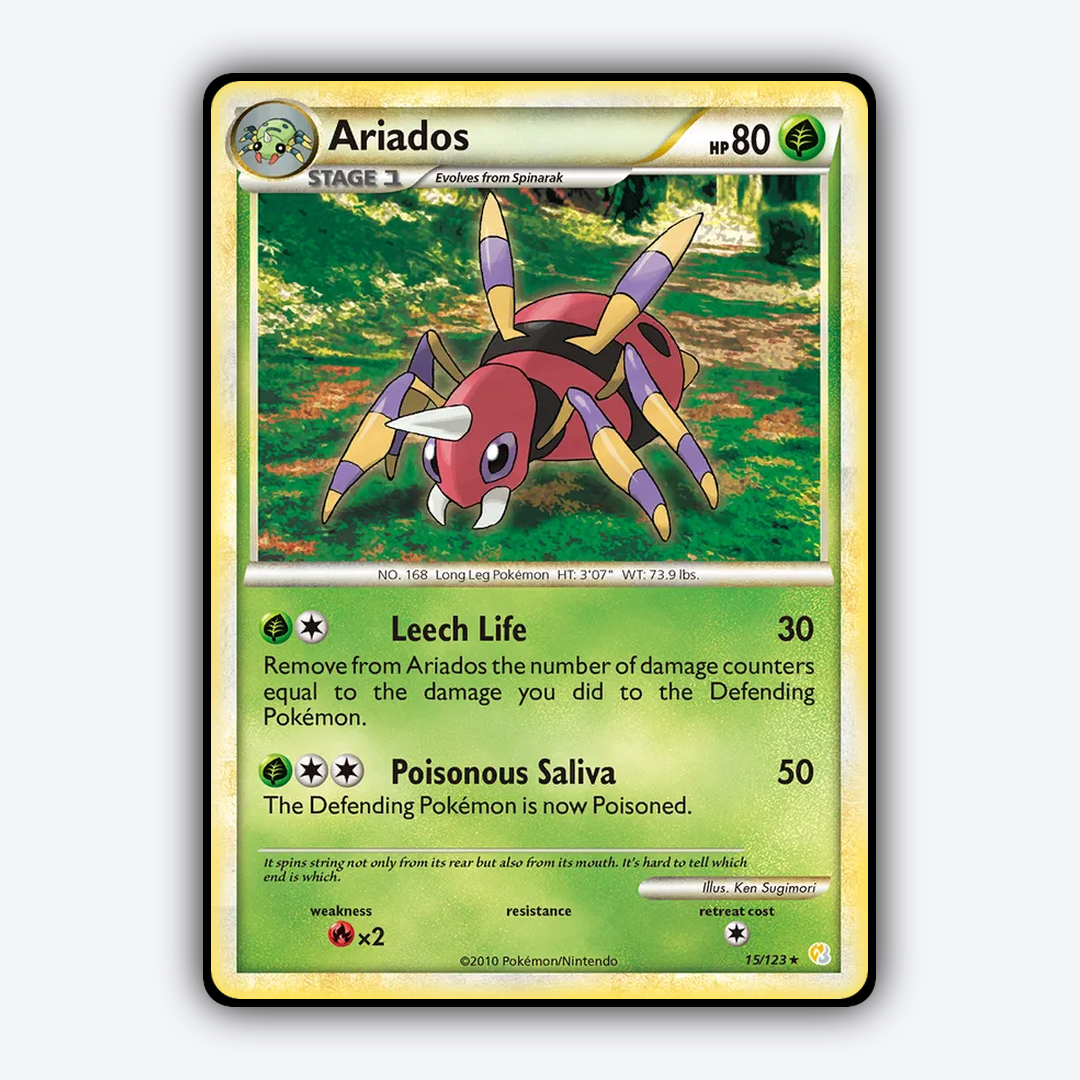 Ariados 015/123 - HeartGold & SoulSilver Set - Card Rug