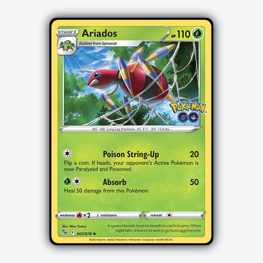 Ariados 007/78 - Pokémon GO Set - Card Rug