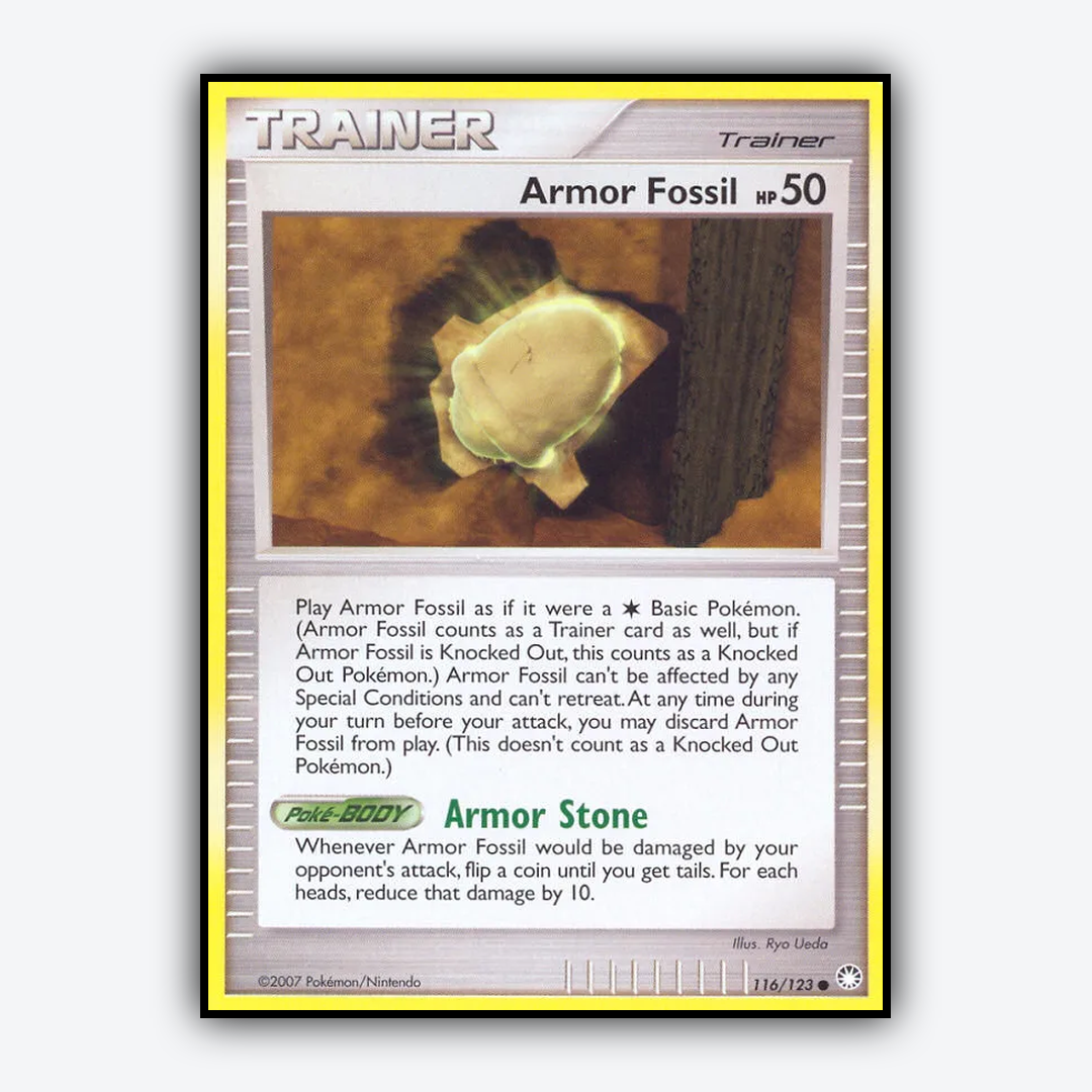 Armor Fossil 116/123 - Mysterious Treasures Set - Card Rug