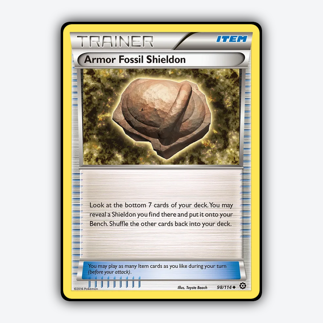 Armor Fossil Shieldon 098/114 - Steam Siege Set - Card Rug
