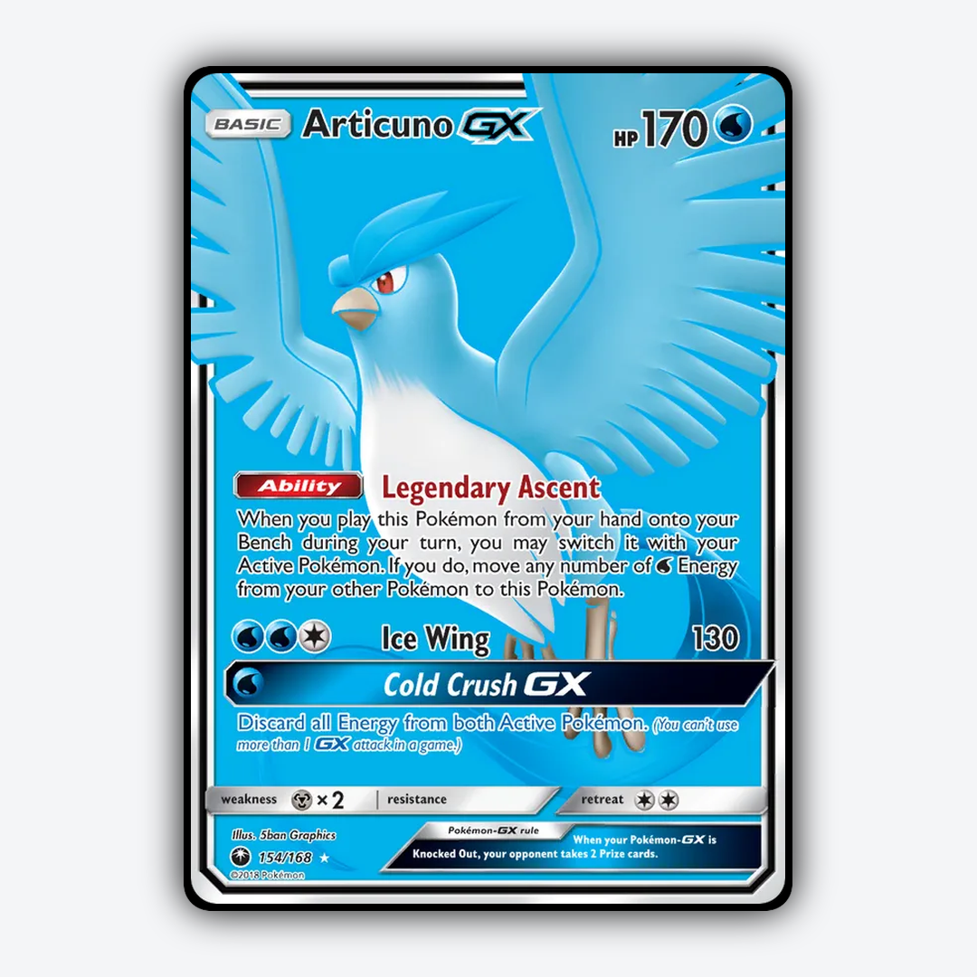 Articuno-GX 154/168 - Celestial Storm Set - Card Rug