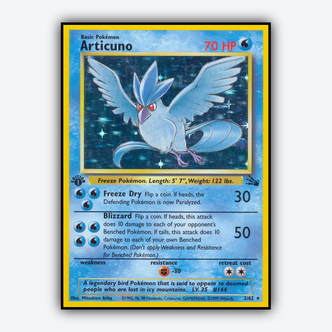 Articuno 002/62 - Fossil Set - Card Rug