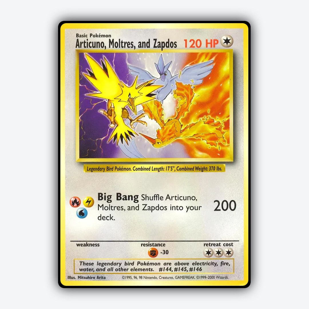 Articuno, Moltres, and Zapdos #900 - Wizards Black Star Promos Set - Card Rug