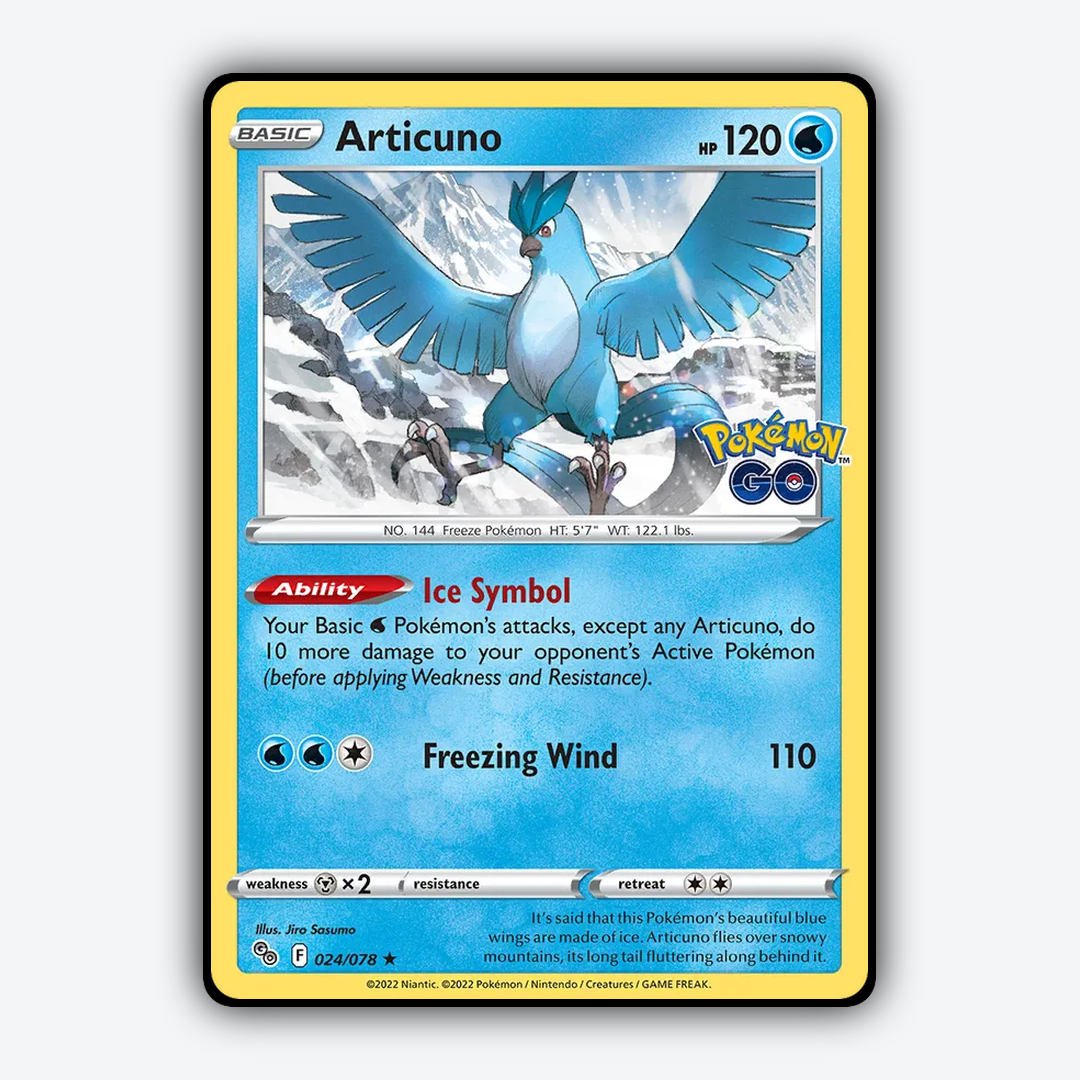 Articuno 024/78 - Pokémon GO Set - Card Rug