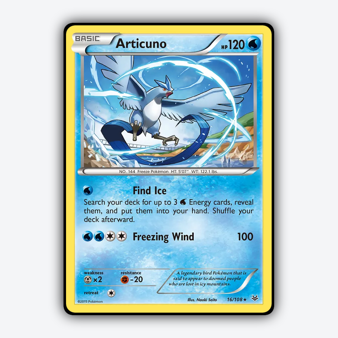 Articuno 016/108 - Roaring Skies Set - Card Rug