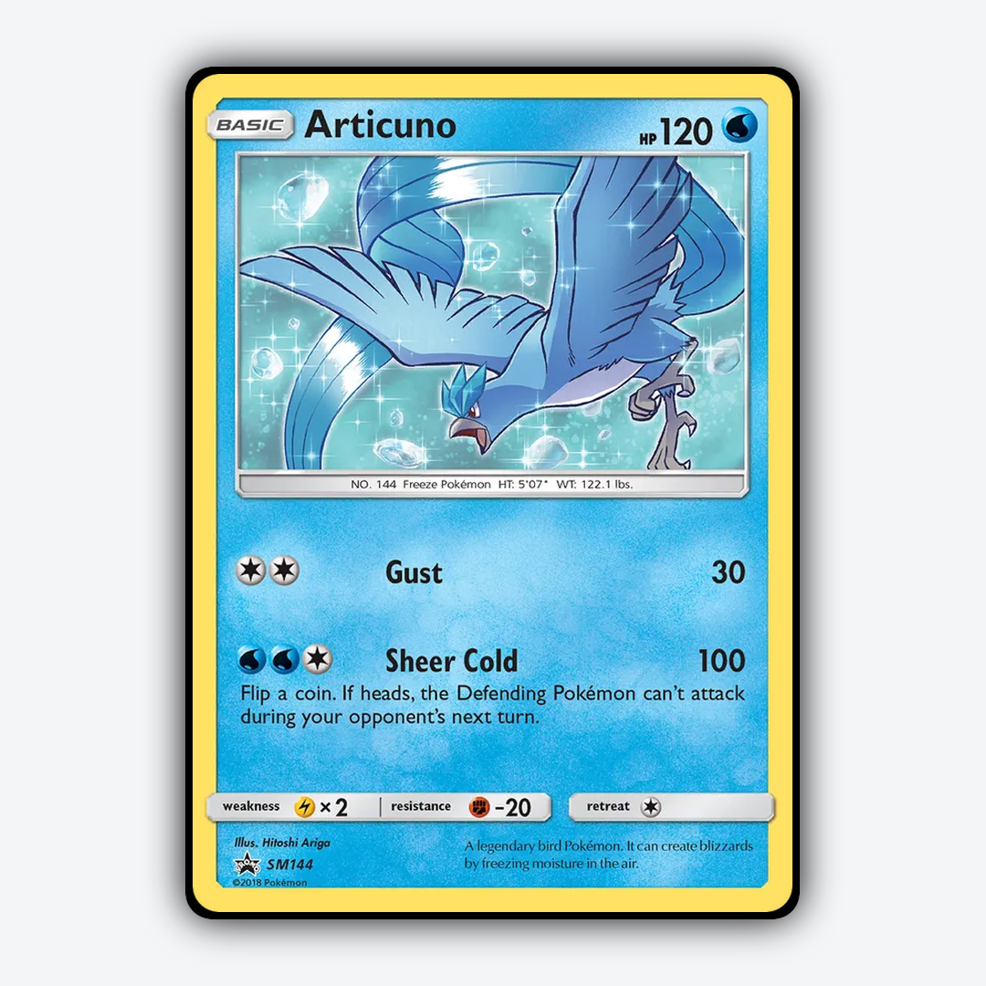 Articuno #144 - SM Black Star Promos Set - Card Rug