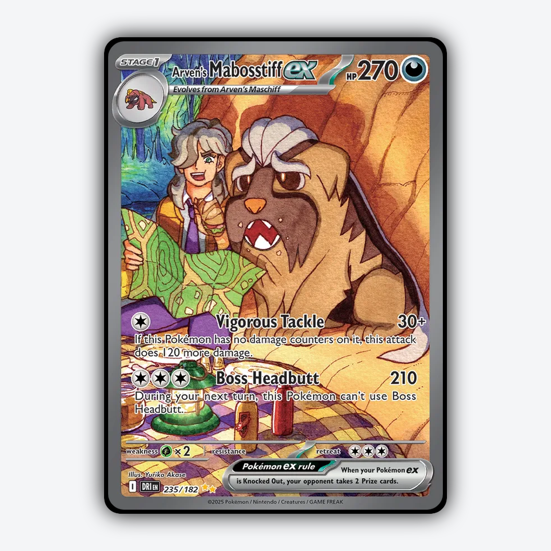Arven's Mabosstiff ex #235 - Destined Rivals Set - Card Rug