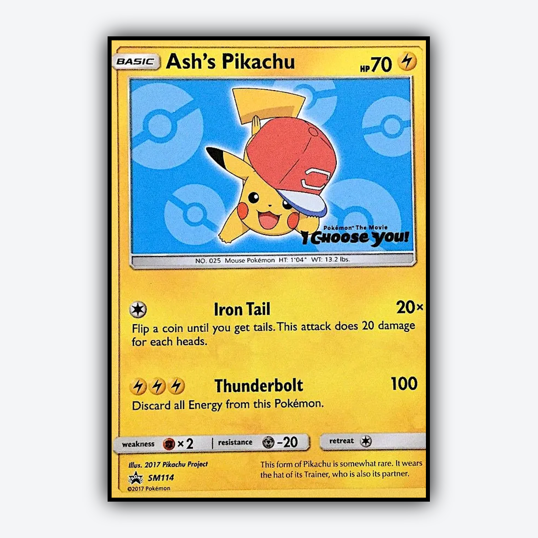 Ash's Pikachu #114 - SM Black Star Promos Set - Card Rug
