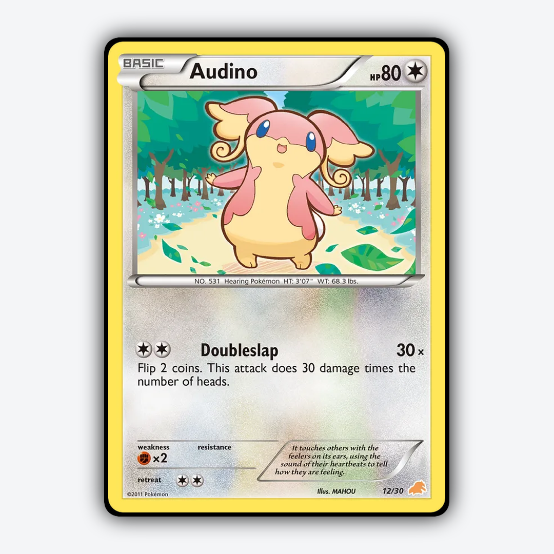 Audino 012/30 - Black & White Trainer Kit Excadrill Set - Card Rug