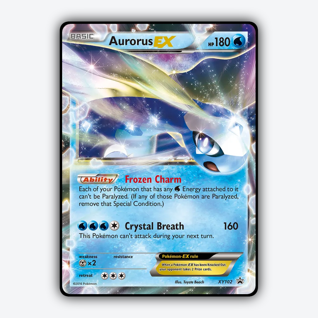 Aurorus-EX #102 - XY Black Star Promos Set - Card Rug