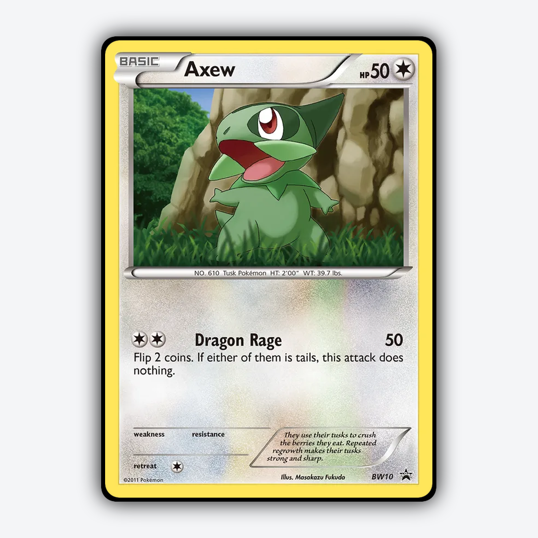 Axew #10 - BW Black Star Promos Set - Card Rug