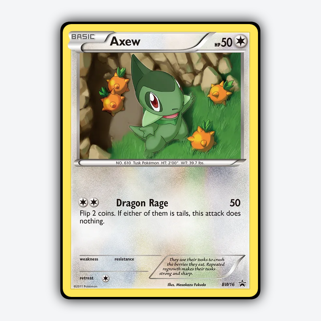 Axew #16 - BW Black Star Promos Set - Card Rug