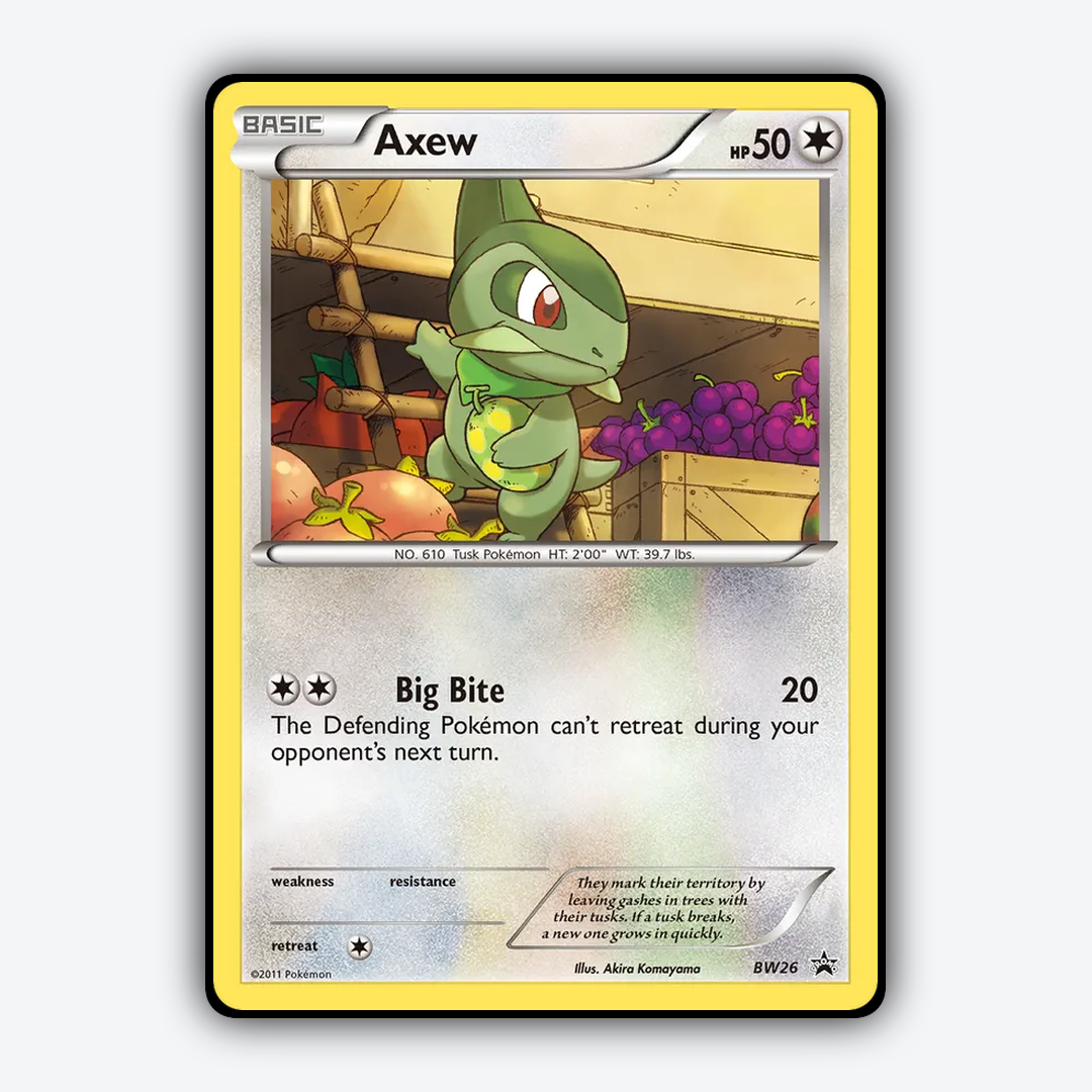 Axew #26 - BW Black Star Promos Set - Card Rug