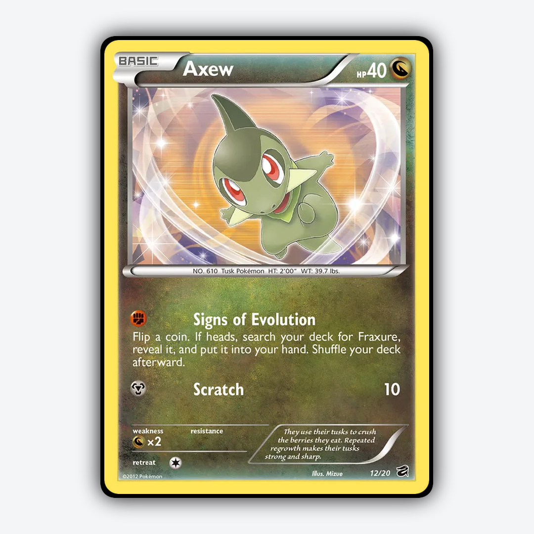 Axew 012/20 - Dragon Vault Set - Card Rug