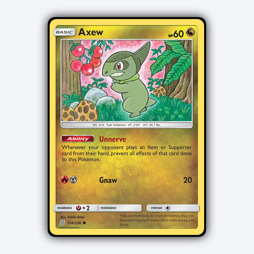 Axew 154/236 - Unified Minds Set - Card Rug
