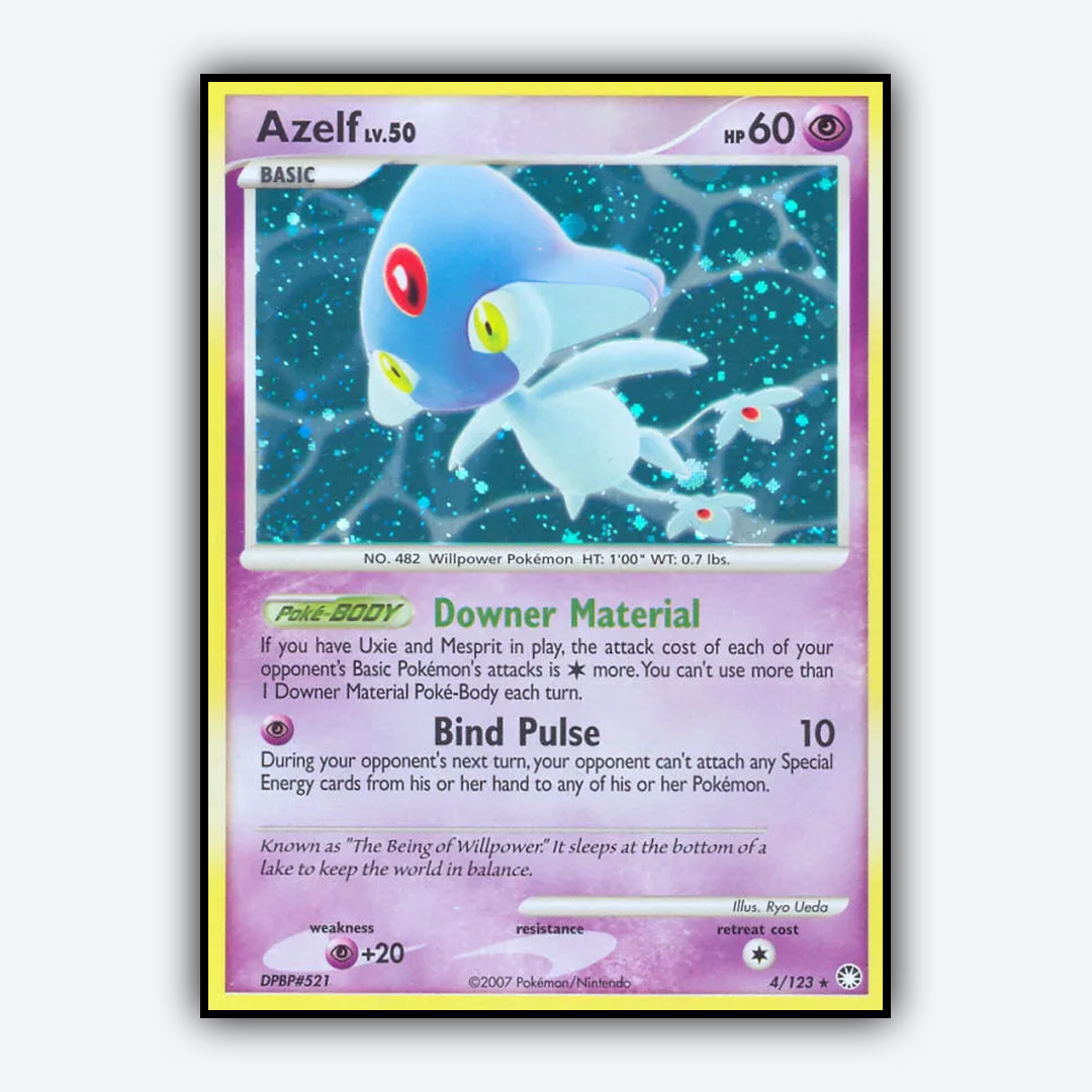 Azelf 004/123 - Mysterious Treasures Set - Card Rug
