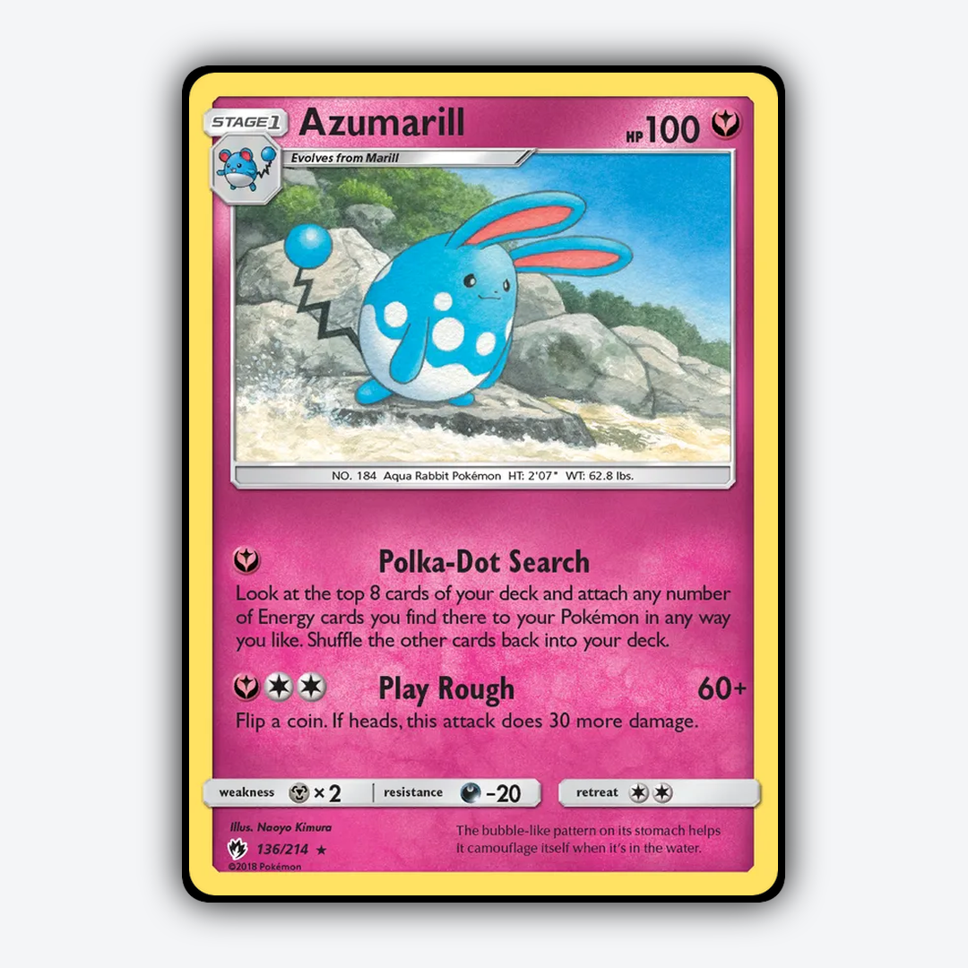 Azumarill 136/214 - Lost Thunder Set - Card Rug