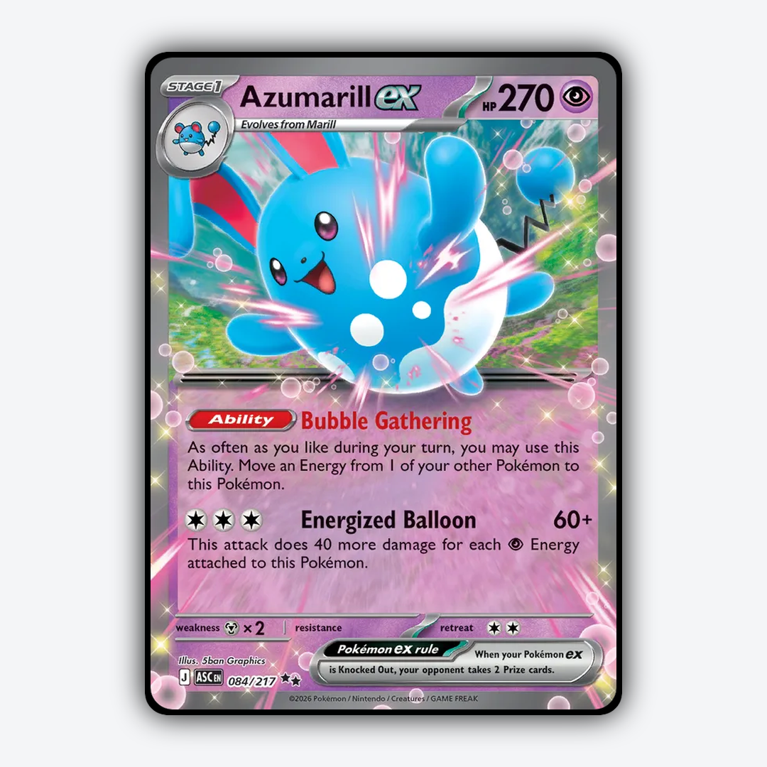 Azumarill ex 084/217 - Ascended Heroes Set - Card Rug