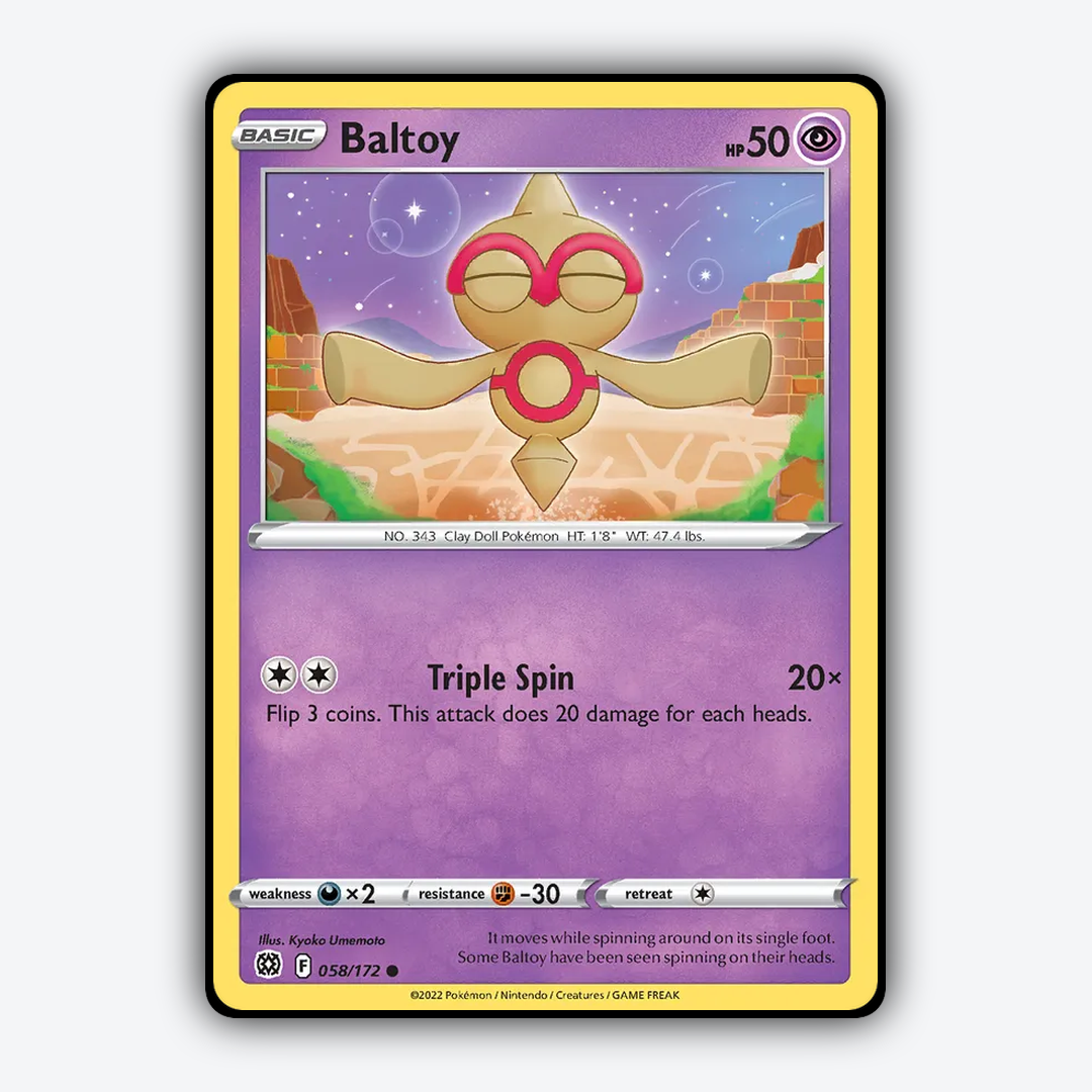 Baltoy 058/172 - Brilliant Stars Set - Card Rug