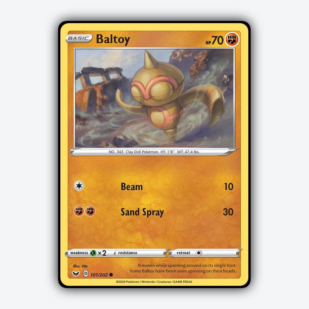 Baltoy 101/202 - Sword & Shield Set - Card Rug