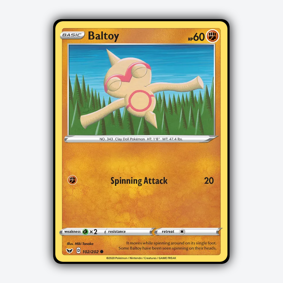 Baltoy 102/202 - Sword & Shield Set - Card Rug