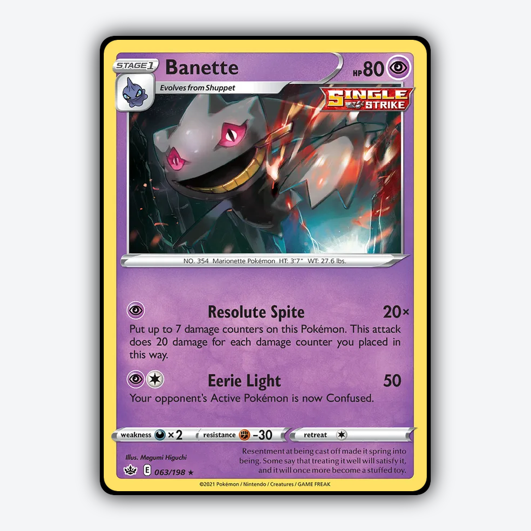 Banette 063/198 - Chilling Reign Set - Card Rug