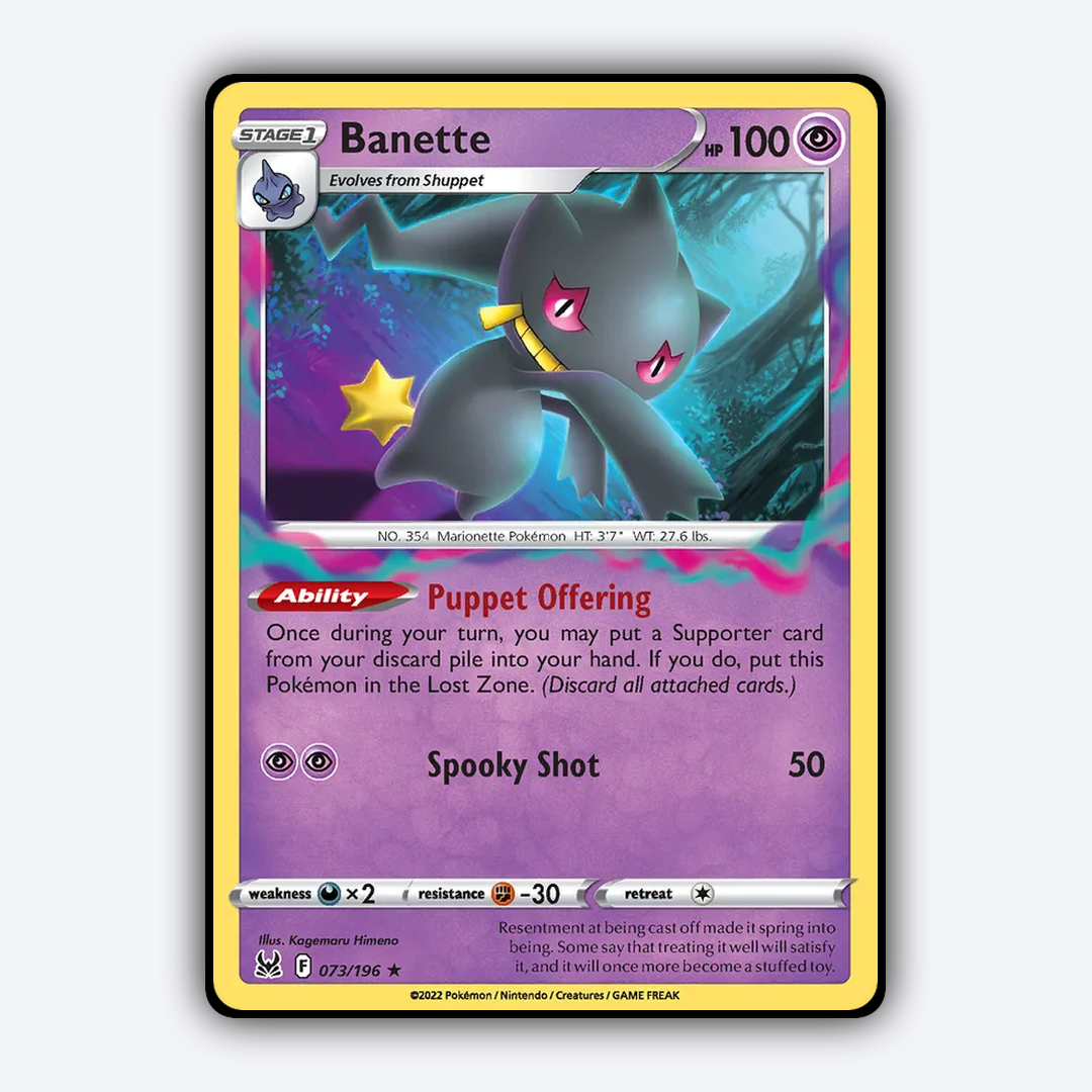 Banette 073/196 - Lost Origin Set - Card Rug
